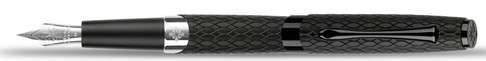 Diplomat Cobra Matte Black Guilloche Fountain Pen 
